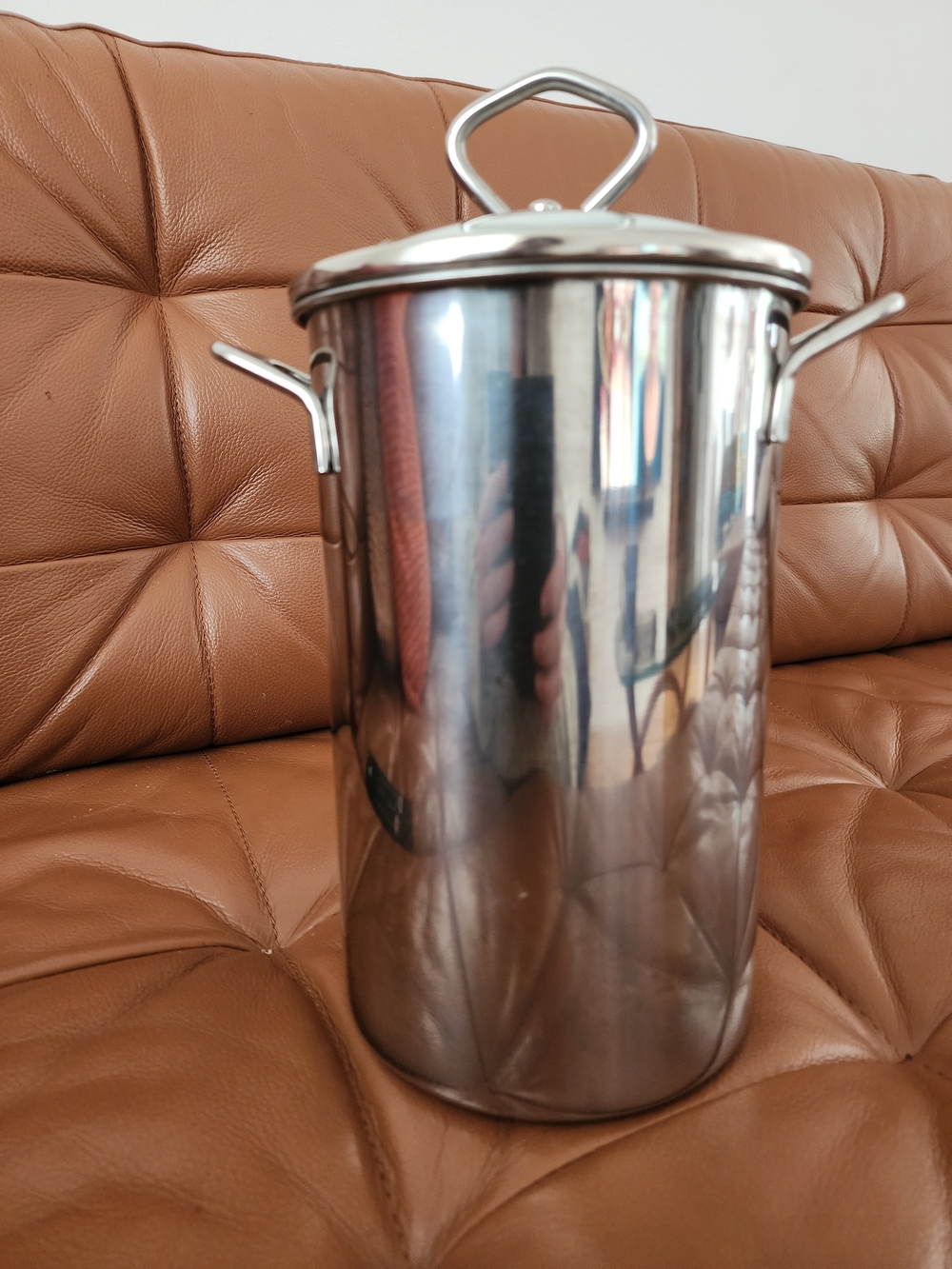 Stainless Asparagus Steamer W/Basket And Clear Glass Lid Steam Hole Gently Used